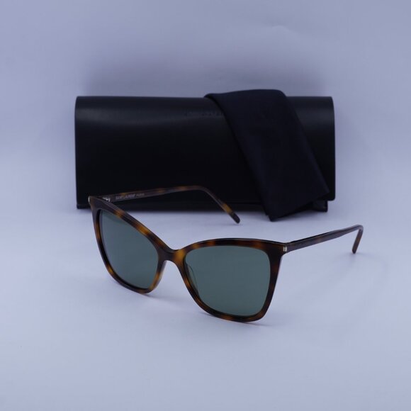 Saint Laurent SL384 002 Cat Eye Sunglasses - Havana/Green - Picture 5 of 10
